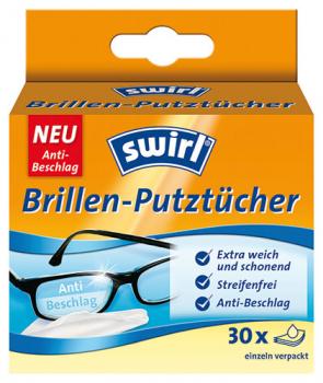 Swirl Brillen-Putztücher streifenfrei & hygienisch, einzeln verpackt