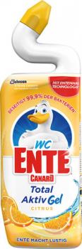 WC-Ente Total Aktiv Gel Citrus Splash, WC-Gel gegen Kalk und Urinstein