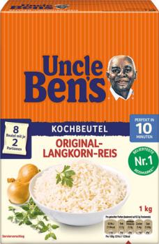 Ben's Original Langkorn-Reis 10 Minuten, 8 Kochbeutel