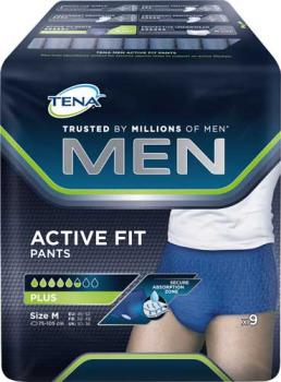 TENA MEN Pants Active Fit Plus Größe M (Hüftumfang 75 bis 105 cm), mittlere Blasenschwäche