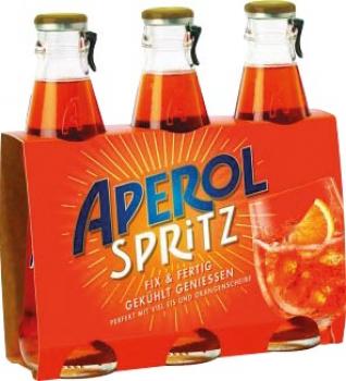 Aperol Spritz, fix & fertig gemischt, 9 % Vol. Alk., 3 x 175 ml Flasche