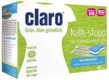 Claro ÖKO Kalk-Stopp, Waschmaschinen-Tabs, 45 Stück