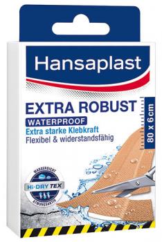 Hansaplast Extra Robust Waterproof Pflaster, zuschneidbar, 8 Stück à 10 x 6 cm