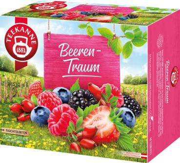 Teekanne Früchtegarten Beeren-Traum, 40 Teebeutel im Kuvert