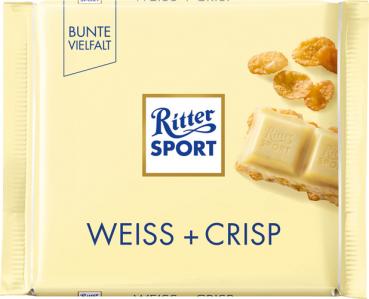 Ritter Sport Bunte Vielfalt Weiss + Crisp, 100 Gramm