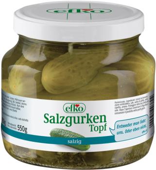 Efko Salzgurken Topf, fermentiert, salzig