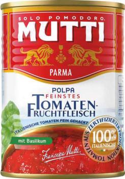 Mutti Polpa, Tomaten fein gehackt mit Basilikum