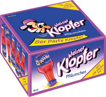 Kleiner Klopfer Pfläumchen, 17 % Vol.Alk., 25 x 20 ml