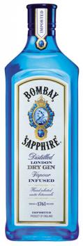 Bombay Sapphire London Dry Gin, 10 handverlesene Botanicals, 40 % Vol.Alk., 700 ml