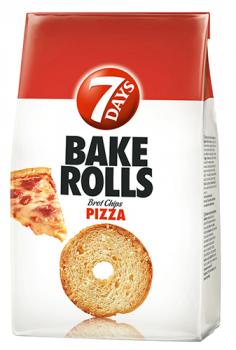 7 Days Bake Rolls Pizza, Brotchips, 250g