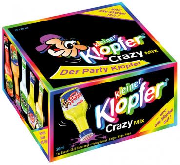 Kleiner Klopfer Crazy Mix, 5 Sorten mit 15 - 20 % Vol.Alk., 25 x 20 ml