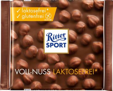 Ritter Sport Laktosefrei Voll-Nuss, 100g