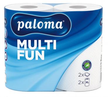 Paloma Küchenrolle "MULTI FUN mehr drauf", 2 lagig, weiß, 22m per Rolle à 200 Blatt, extra absorbierende starke Qualität, 100% Zellstoff