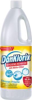 DanKlorix Hygiene-Reiniger Zitronen Frische, entfernt 99,9 % Bakterien