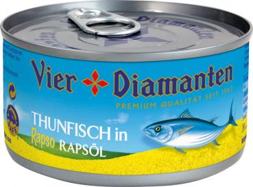 Vier Diamanten Thunfisch in Rapso Rapsöl