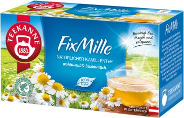 Teekanne FixMille, natürlicher Kamillentee, Teebeutel im Kuvert
