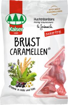 Kaiser Brust Caramellen zuckerfrei, Hustenbonbons