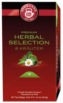 Teekanne Premium 8 Kräuter, Kräutertee, Teebeutel im Kuvert, 2. Entnahmefach/displaytauglich