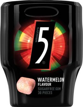 Wrigley's 5 Gum Turbulence Wassermelone, zuckerfrei, 30 Stück, 61.8 Gramm