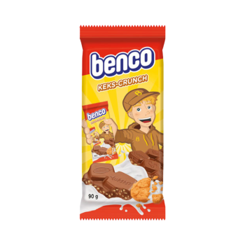 Benco Tafel, Keks-Crunch, Vollmilchschokolade, Schokolade mit Keks, Schokotafel, Süßigkeiten, Knusperschokolade, Benco
