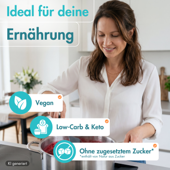 Preview: Gelierhilfe 4:1 ohne Zuckerzusatz, Pektin zum Einkochen, 330 g Gelierhilfe Diabetiker geeignet Keto Low Carb vegan