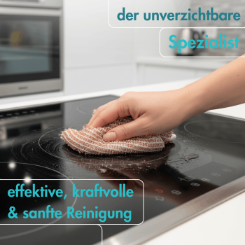 Haushalt und Genuss Kupfertuch 5 Stück Set Kratzfrei für Edelstahl Ceranfeld Glas & Grillrost Kupferlappen ca. 15x15 cm rostet nicht langlebig & umweltfreundlich, 80g