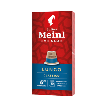 Julius Meinl Inspresso Lungo Classico 6, Nespresso-kompatibel, kompostierbar, 10 Kaffeekapseln