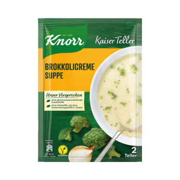 Knorr Kaiser Teller Brokkolicreme­ Suppe, 3 Teller, 50g