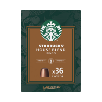Starbucks House Blend Lungo 8 XXL, Nespresso kompatibel, 36 Aluminium Kaffeekapseln, 187g