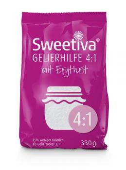 Sweetiva Gelierhilfe 4:1 mit Erythrit 10 x 330g – 95% weniger Kalorien | idealer Ersatz für Gelierzucker zum Kochen von Marmelade & Gelee |Vegan & Zahnfreundlich