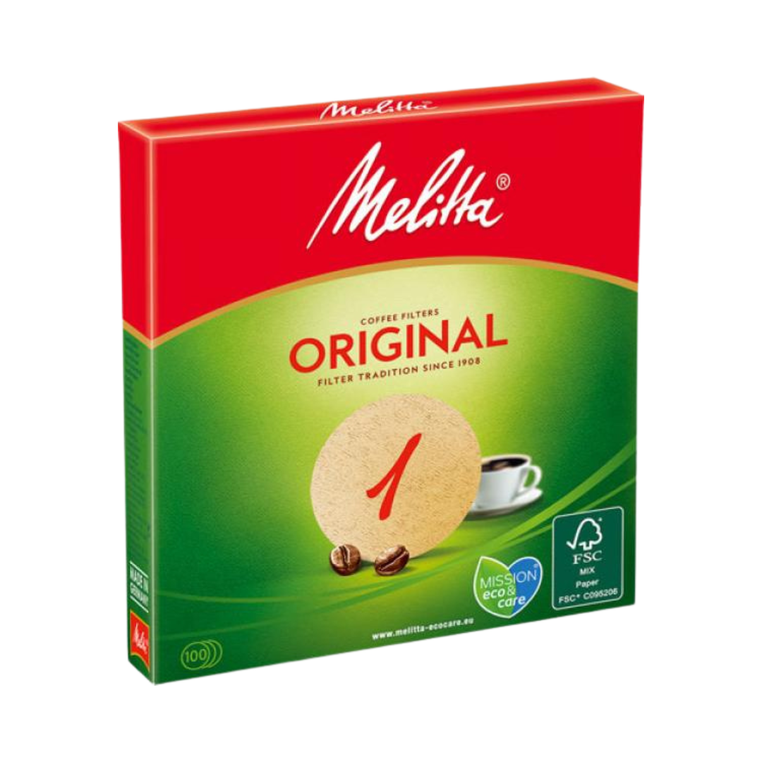 Melitta Filter Rund Größe 1, weiss, 100 Stück