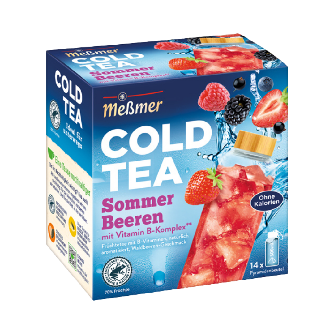 Meßmer Cold Tea Sommerbeeren, Teebeutel zum kalt aufgiessen, 1 Beutel für ca. 500 ml Wasser, 38g