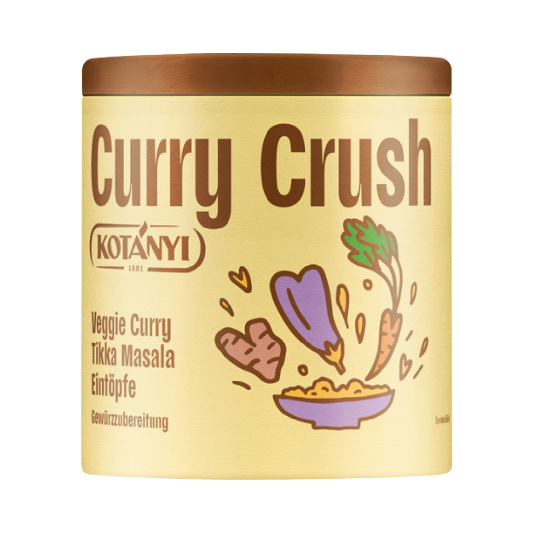Kotanyi Everyday Curry Crush, Gewürzzubereitung für Curry, Tikka Masala, Eintöpfe, 70g