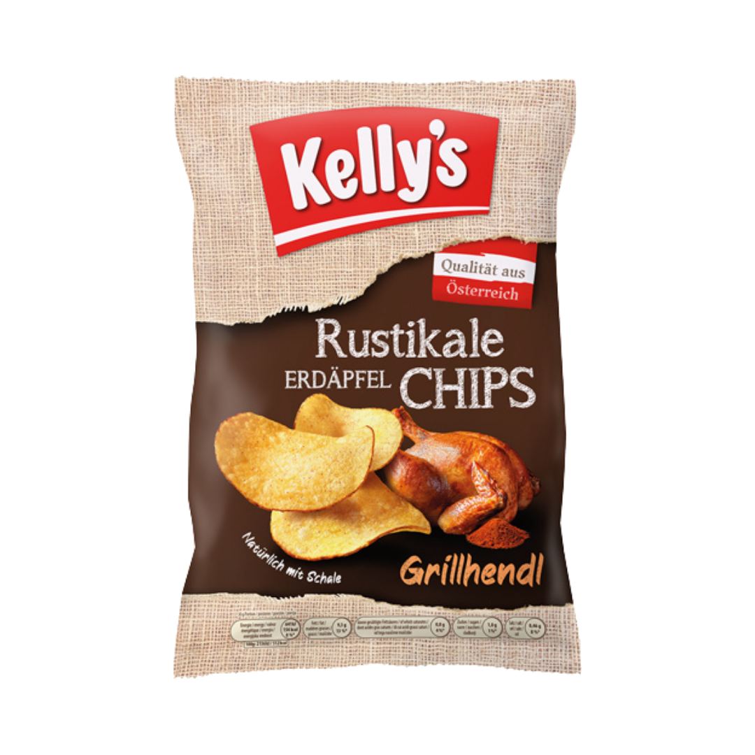 Kelly's Rustikale Erdäpfel Chips Grillhendl, natürlich mit Schale, 110g