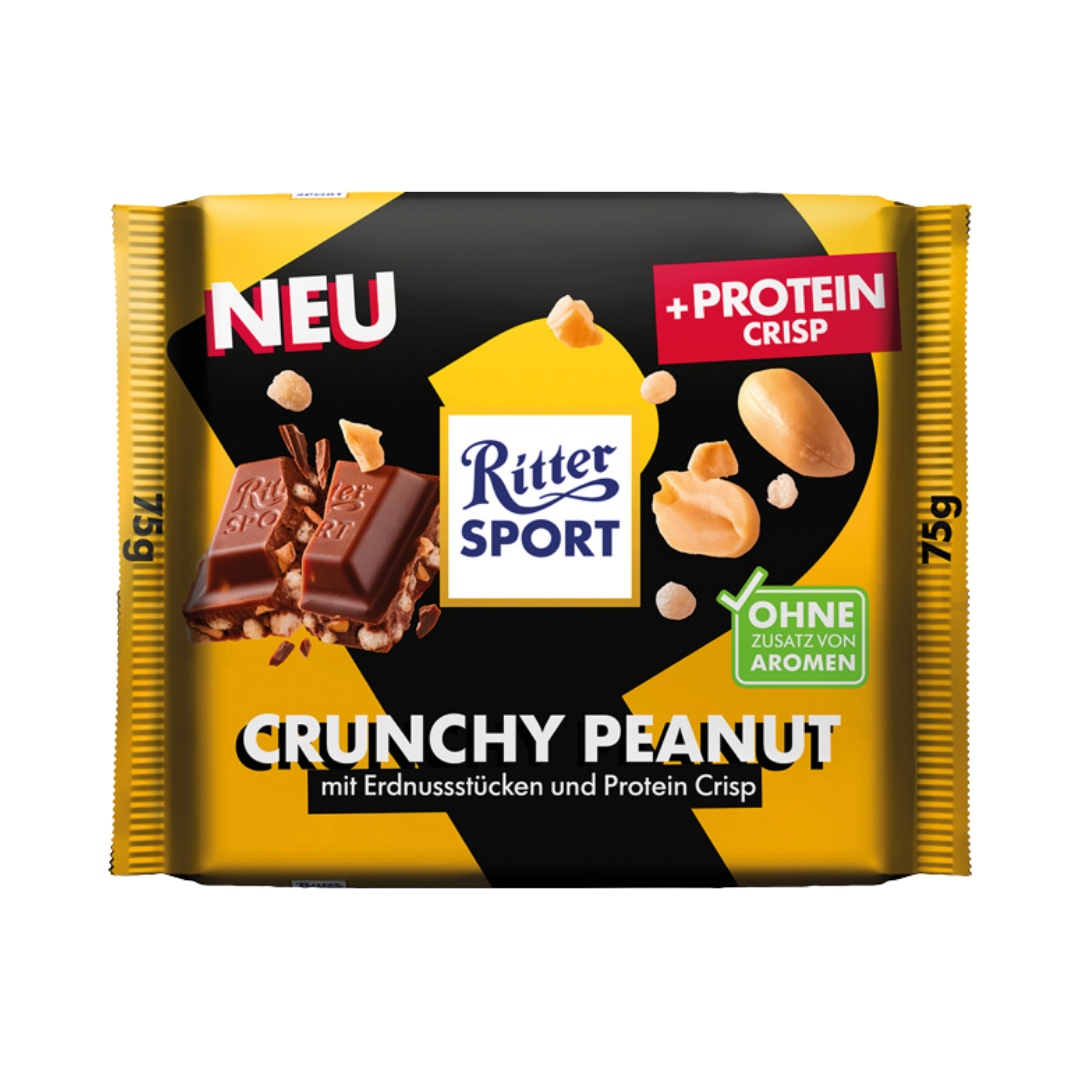 Ritter Sport + Protein Crisp Crunchy Peanut, 75g