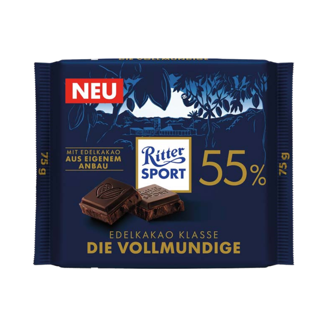 Ritter Sport Edelkakao ­Klasse Die Vollmundige 55 %, 75g