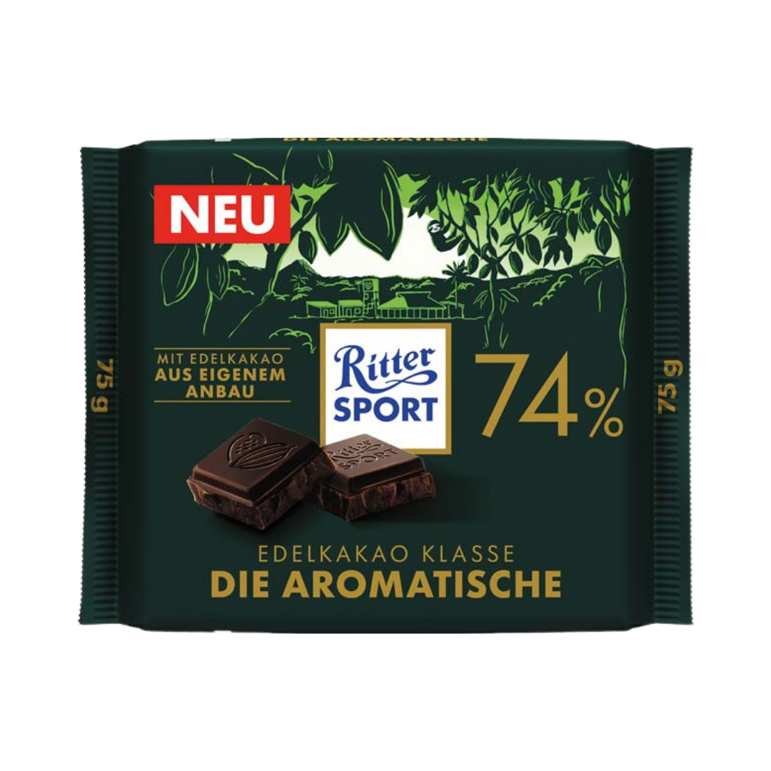 Ritter Sport Edelkakao ­Klasse Die Aromatische 74 %, 75g