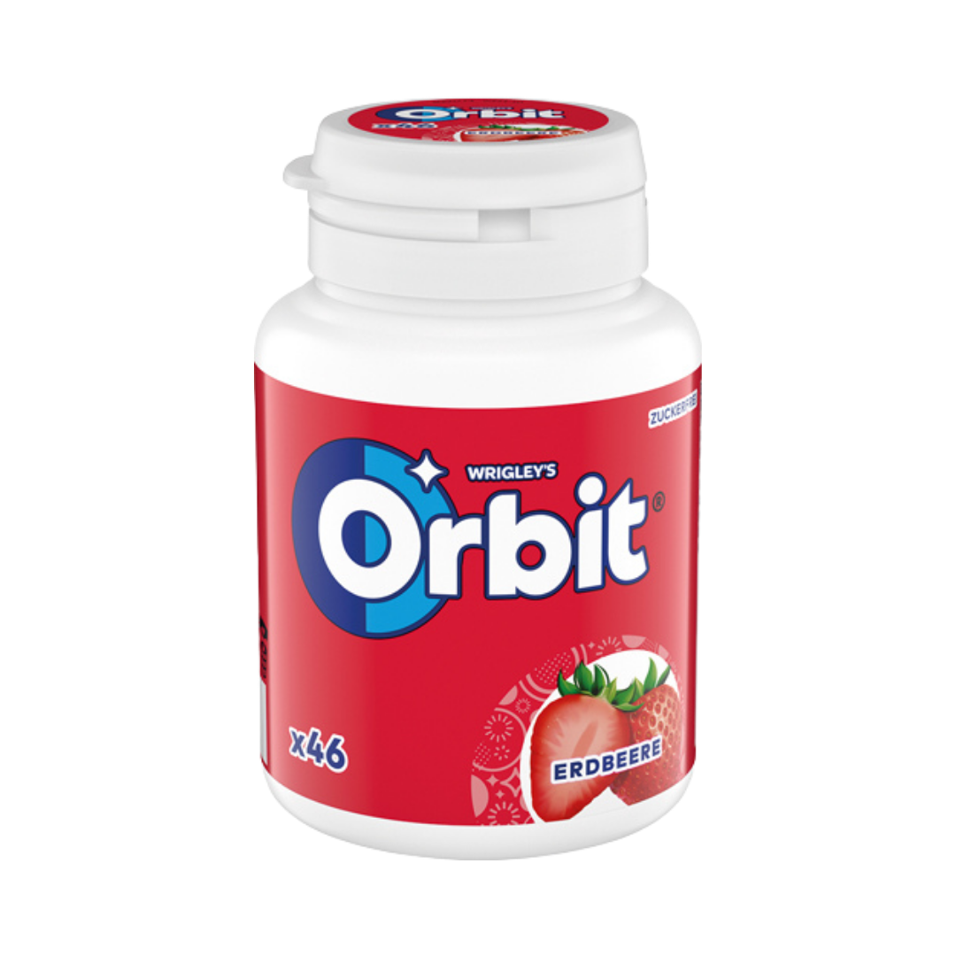 Wrigley's Orbit Erdbeere Dragees, zuckerfrei, 46 Stück, 64g