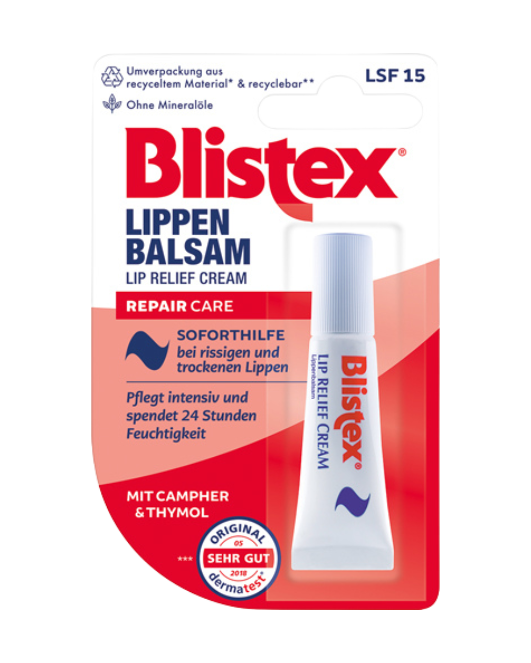 Blistex Lippen Balsam, Soforthilfe mit LSF 15, 6ml