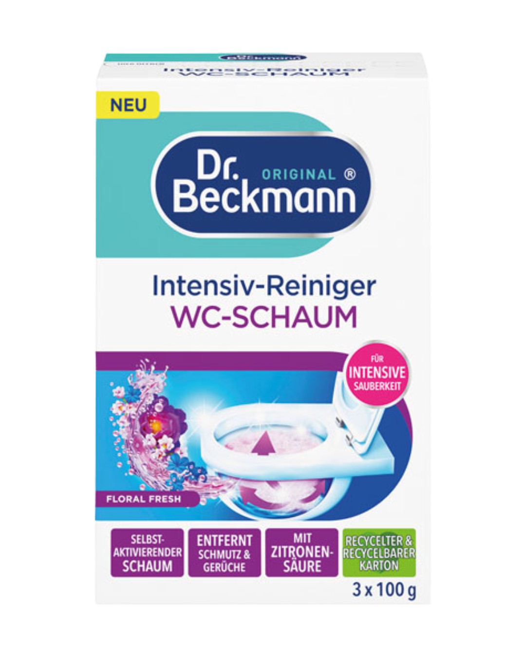 Dr. Beckmann Intensiv­reiniger WC­ Schaum Floral Fresh, 300g