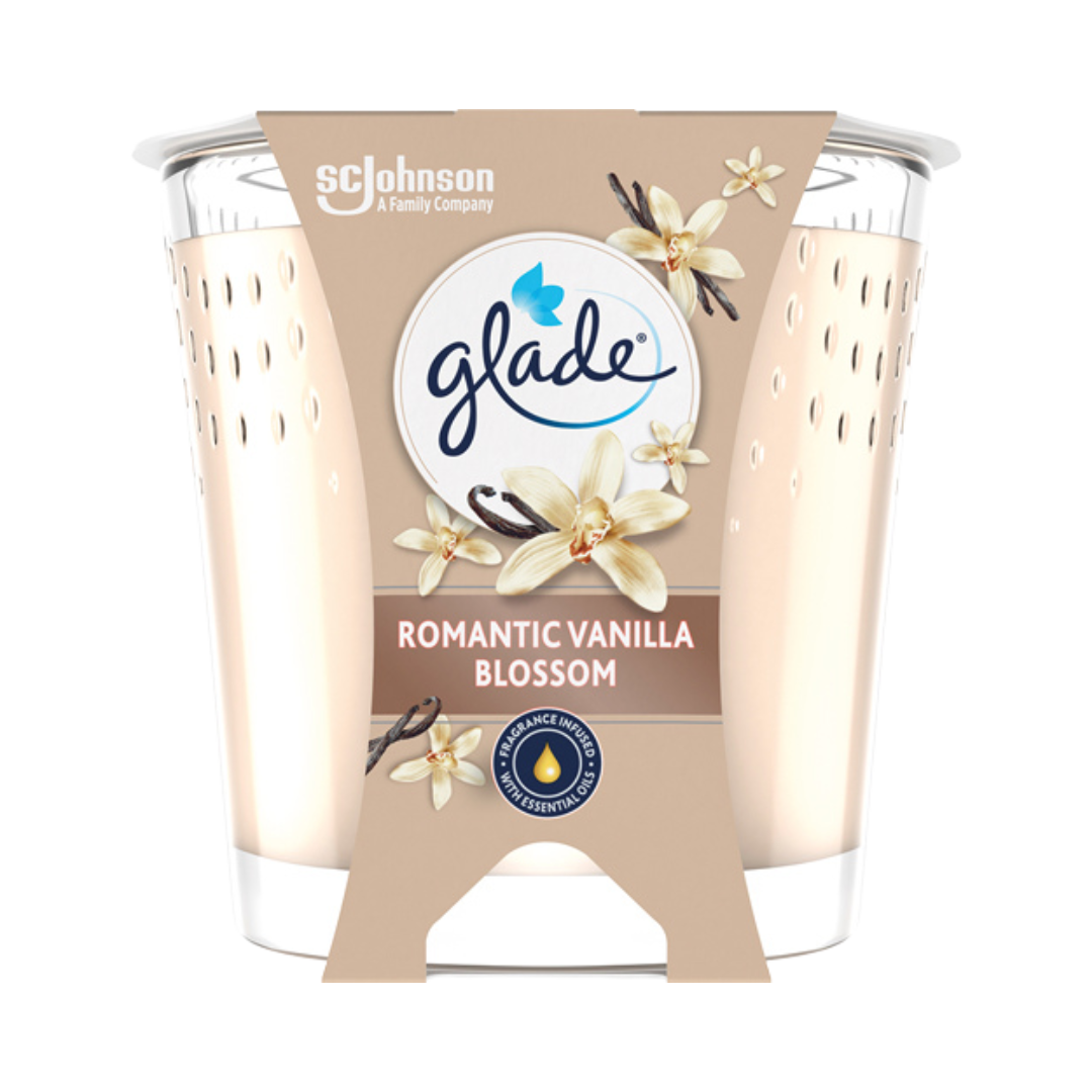 Glade Duftkerze Romantic Vanilla Blossom, im Glas, 112g