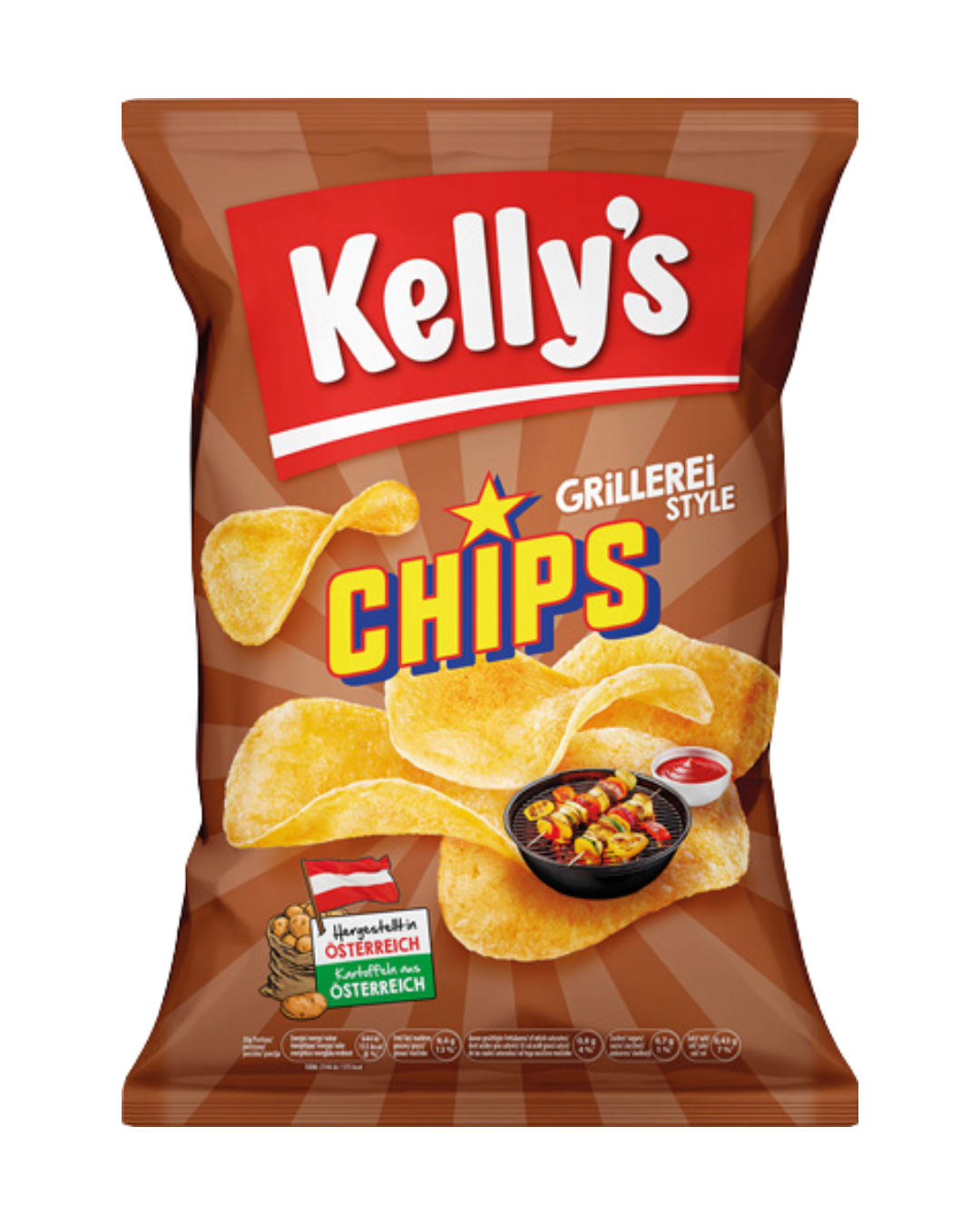 Kelly's Chips Grillerei Style, 150g