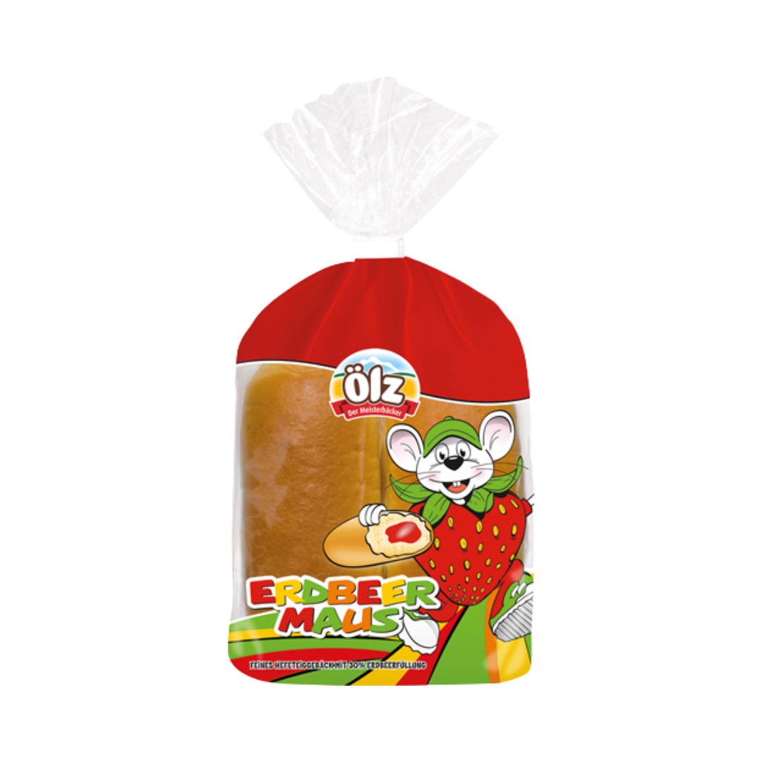 Ölz Erdbeermaus, einzelverpackt, 4 Stück, 160g