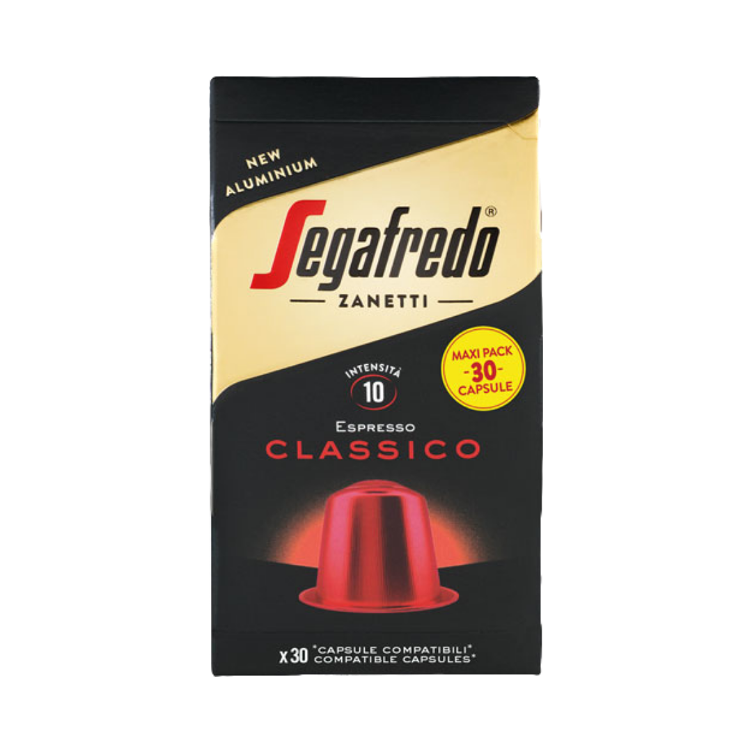 Segafredo Zanetti Espresso Classico 10 XL, Nespresso-kompatibel, 30 AluminiumKaffeekapseln, 153g
