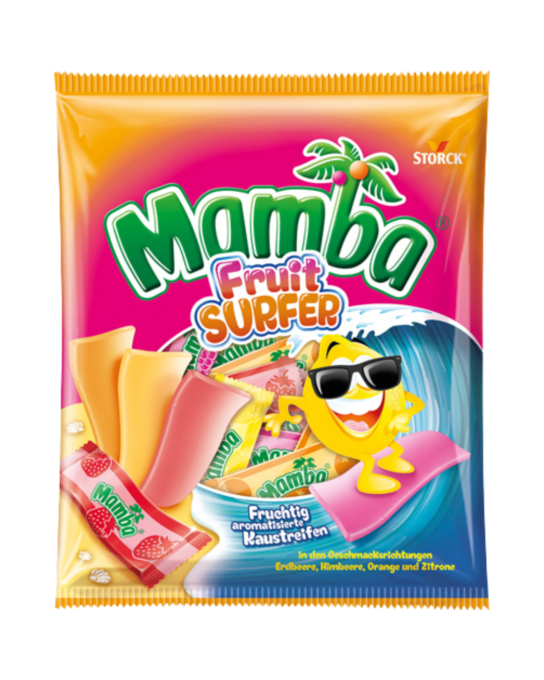 Storck Mamba Fruit Surfer, Kaustreifen in 4 Sorten, 290g