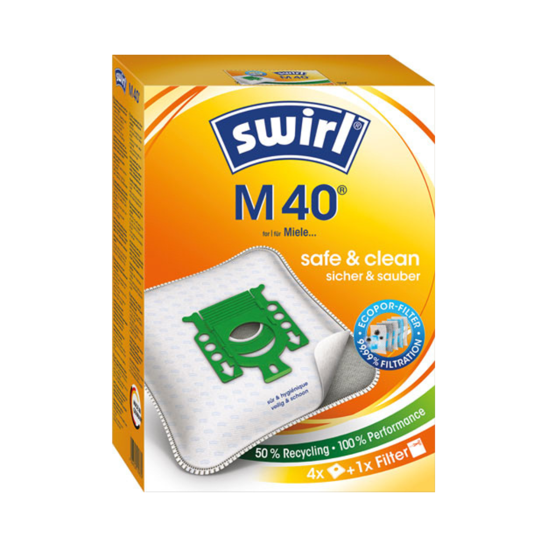 Swirl Staubbeutel M 40 Micropor Plus Anti ­Allergen ­Filter, 4 Stk