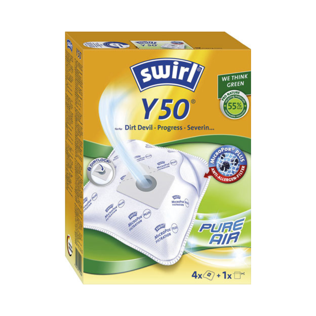 Swirl Staubbeutel Y 50 Micropor Plus Anti-Allergen-Filter, 4 Stück