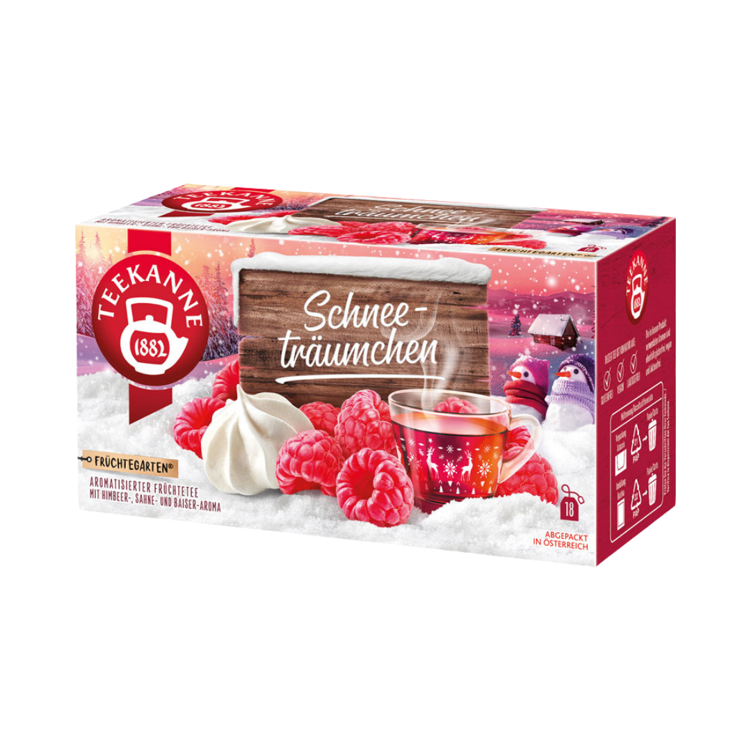 Teekanne Früchtegarten Schneeträumchen, Teebeutel im Kuvert, 18 Teebeutel, 40.5g