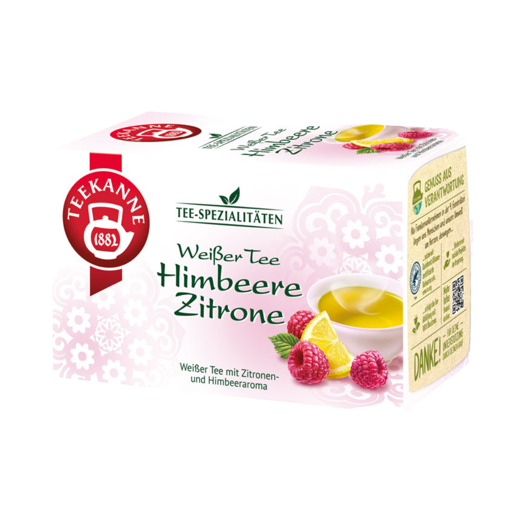 Teekanne Weißer Tee Himbeere Zitrone, Teebeutel im Kuvert, 25g