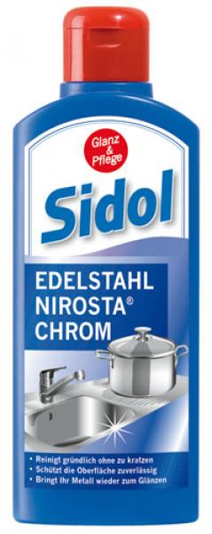 Sidol Glanz und Pflege für Edelstahl, Nirosta und Chrom, 250 ml